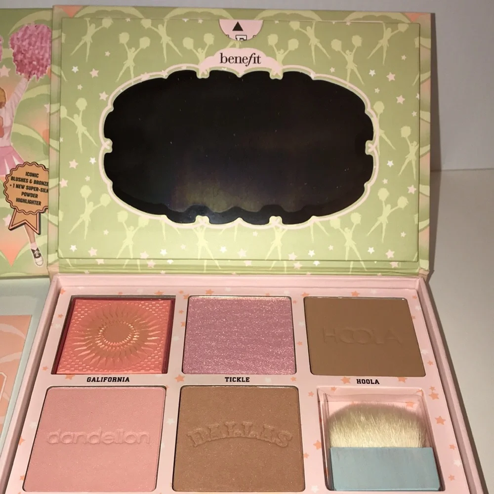 Benefit- Cheekleaders pink squad blush,bronze and highlight palette NEW - Picture 2 of 12